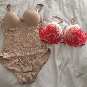 Victoria’s Secret 34DD bra and nude shaper size M